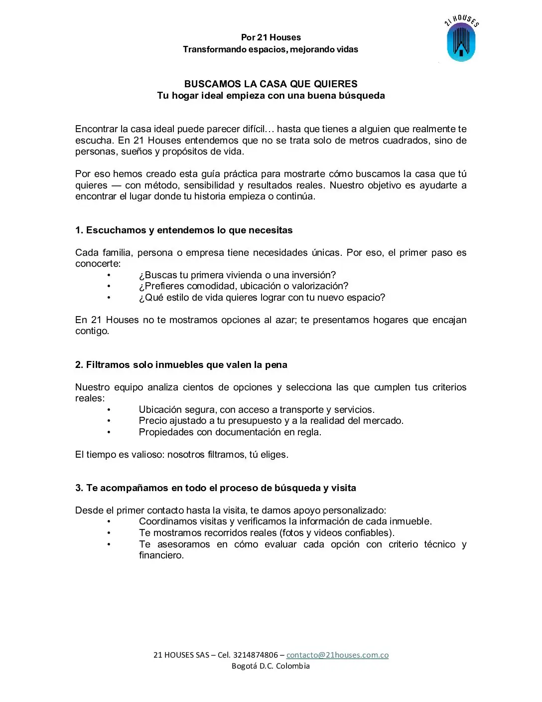 Portada: Buscamos la casa que quieres