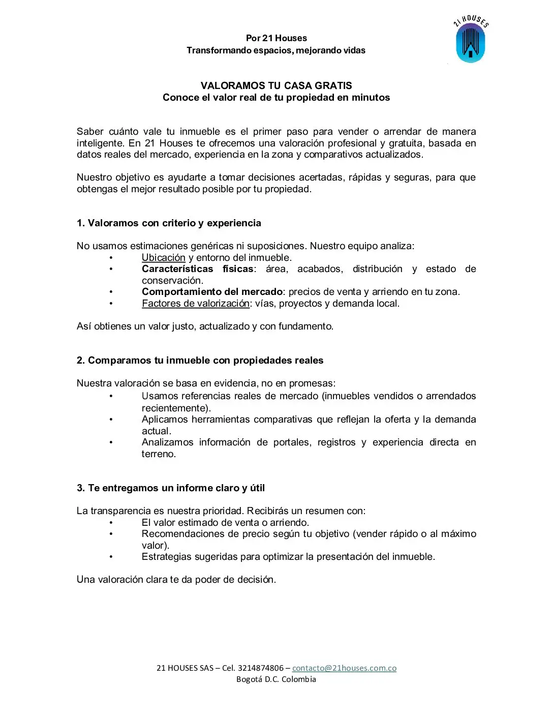 Portada: Valoramos tu casa gratis